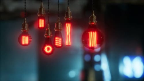 Old Retro Vintage Incandescent Light Bulb