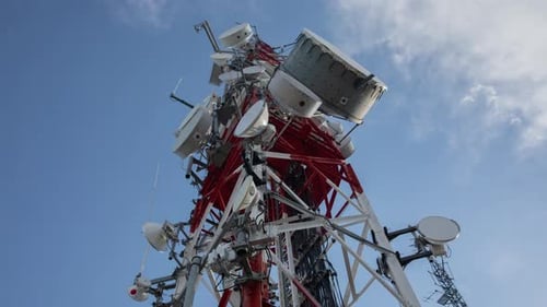 Time Lapse Footage of Clouds Passing Radio Tower