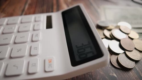 A Woman is Calculating Her Expenses for a Month