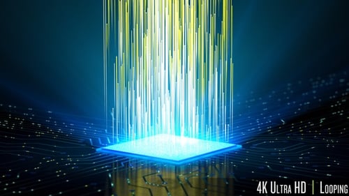 4K-CPU-Mikrochip-Leistungs- und Energie