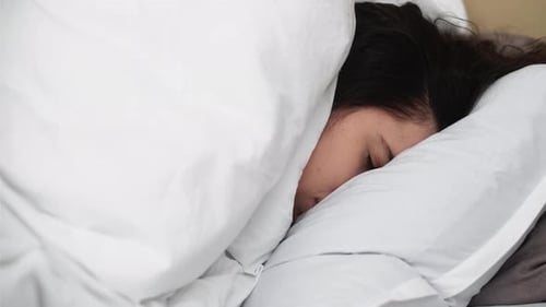 Sleep Deprivation Insomnia Problem Tired Woman Bed
