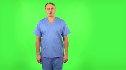 Medical Man Disappointedly Says Oh My Good, Green Screen