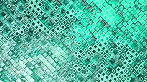 Rangées de cubes en verre coloré