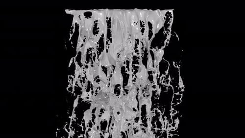 Fluid White Paint Dripping Overlay Element