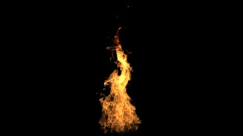 Realistic Animated Fire Flame Alpha Overlay