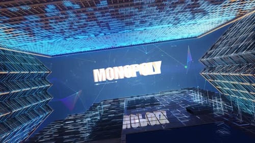 Digital Skyscrapers Business Word Monopoly