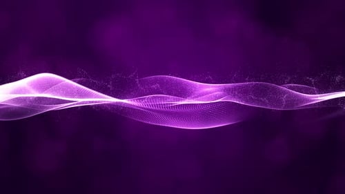 Abstract Purple Particle Wave Flowing Background