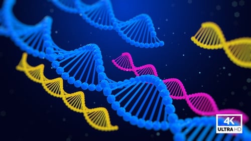 Futuristic DNA Double Helix Animation for Science and Medical Projects