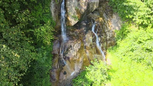 water flowing on rock