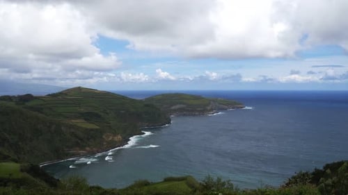 Sao Miguel Island Cliff and Atlantic Ocean, Azores Islands