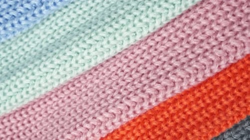 Colorful Knitted Fabric Textile Texture Background
