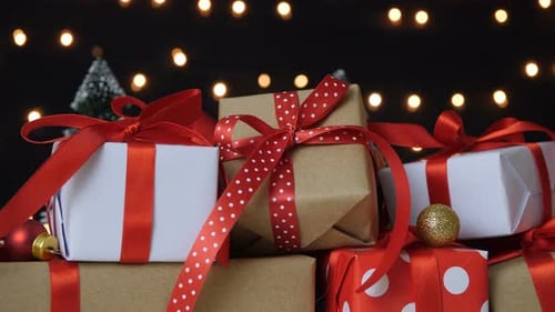 Gift Box With Bokeh Lights