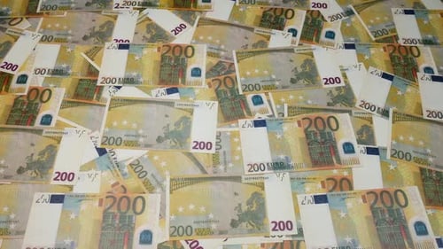 Pile of Two Hundred Euro Banknotes