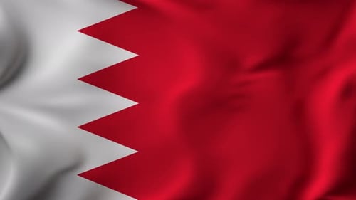 Bahrain National Flag Waving Animation