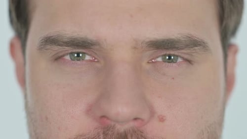 Extreme Close Up of a Man's Face