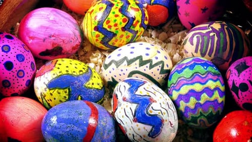 Colorful Easter Paschal Eggs Celebration