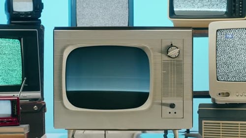 Retro Televisions with Static Display