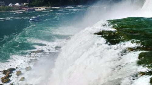 Niagara River with Niagara Falls in the Foreground