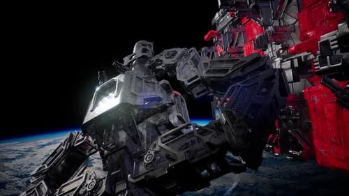 Eine animierte Raumstation fliegen