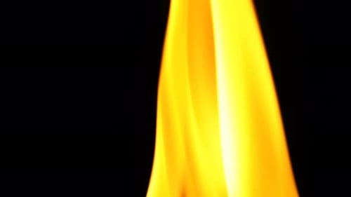 Abstract Flames Dancing on Black Background