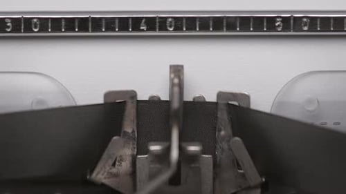 Typing Text on Typewriter
