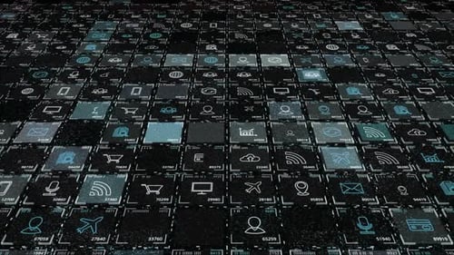 Pattern made of colorful display