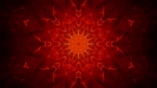 Burning Fire Kaleidoscope Loop 4K 01