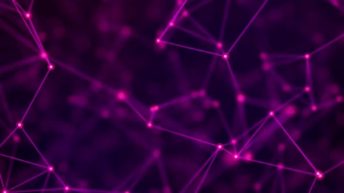 Futuristic Glowing Plexus Network Connection Loop Background