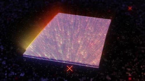 Futuristic Digital Plate Glowing Border Animation