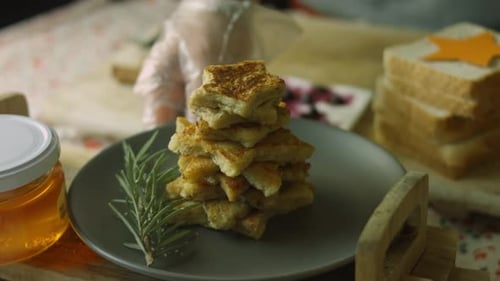 French Toast Christmas Tree Holiday Atmosphere