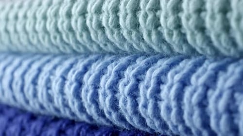 Folded Knitted Fabric Close Up