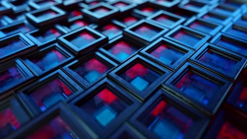 Abstract Background From Metal Cubes