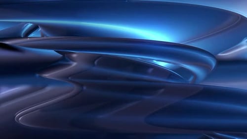 Blaue abstrakte metallische Form