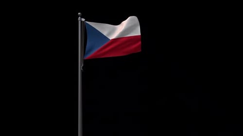 Waving Czech Republic Flag Animation