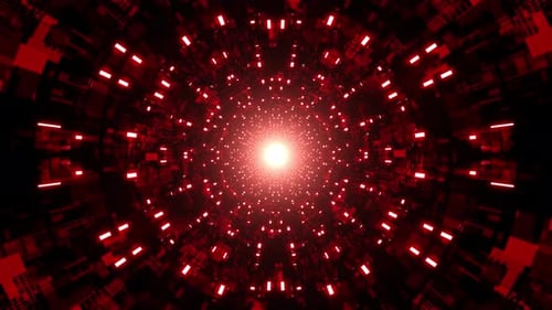 Symmetrical Sci Fi Pattern Red Light Background