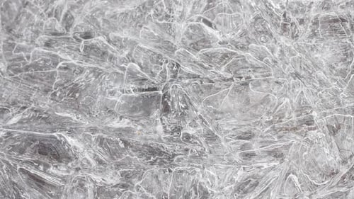 Abstract Close Up of Layers of Winter Ice
