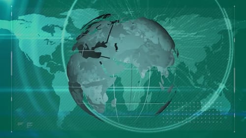 Futuristic Global Network Digital Connection Background