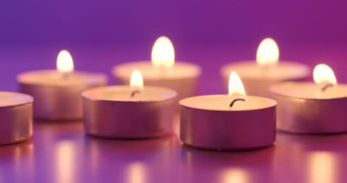 Candles Flickering with Warm Light and Ambiance