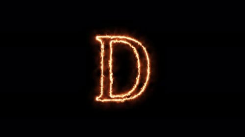 Animated Fiery Letter D Title Reveal