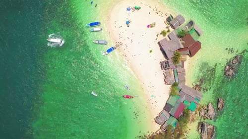 Aerial view of beach at Koh Khai, Andaman sea in Phuket island.Thailand