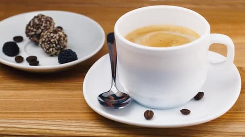 Making Coffee Milk is Poured Into Coffee