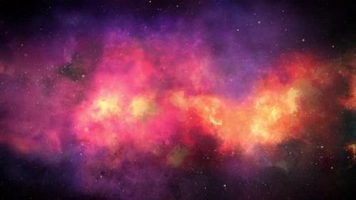 Vibrant Cosmic Nebula Space Background Animation