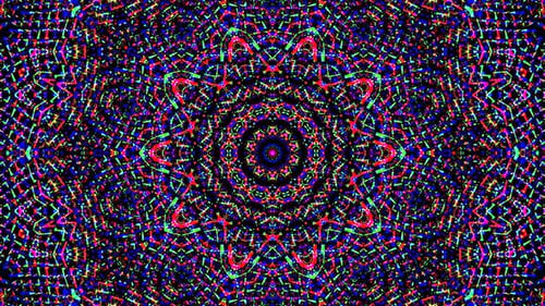 Abstract Kaleidoscope pattern with full colors. Magic mandala