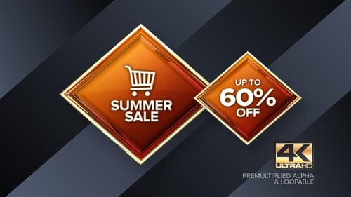 Elegant 3D Diamond Sale Offer Title Animation