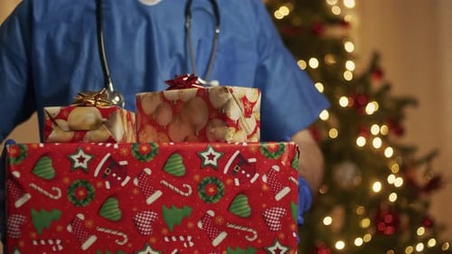 Doctor With Christmas Gifts