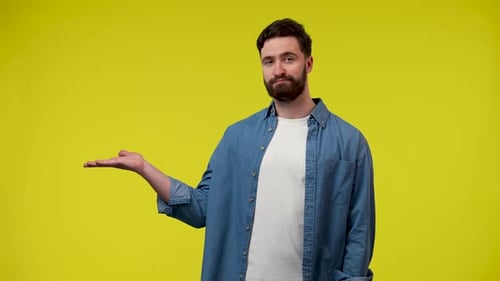 Young Adult Giving Thumbs Up and Presenting