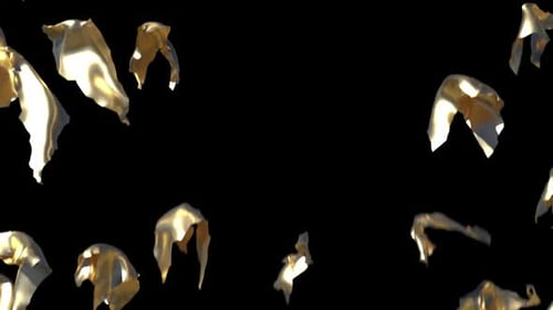 Elegant Golden Fabric Tear Reveal Transition