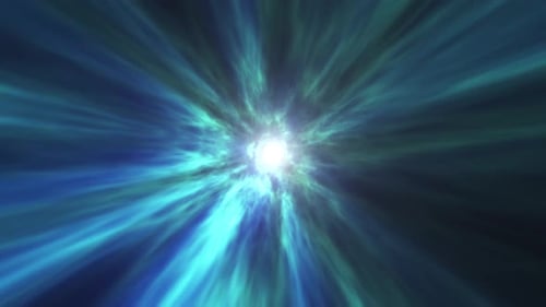 Abstraktes blaues Wirbel-Zeitportal. Fantastischer Astraltunnel oder Reise-Wurmloch.