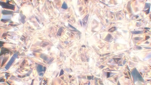 Shimmering Crystal Facets Abstract Motion Background Loop