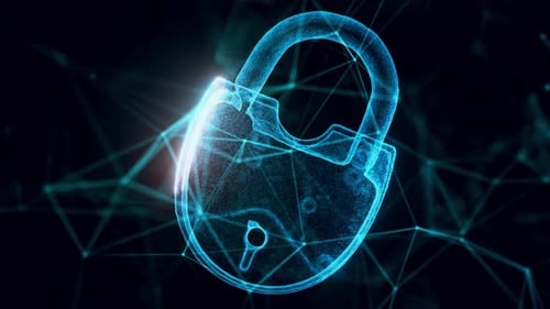 Lock Hologram Close Up 4k
